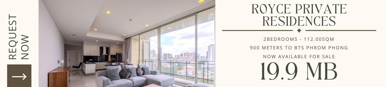 Corner unit for sale at Royce Private Residences near BTS Phrom Phong AA25403