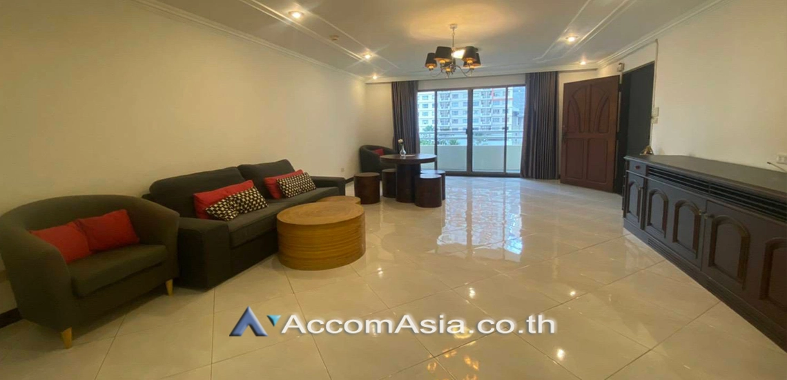 Big Balcony, Pet friendly |  3 Bedrooms  Condominium For Rent in Sukhumvit, Bangkok  near BTS Phrom Phong (20590)