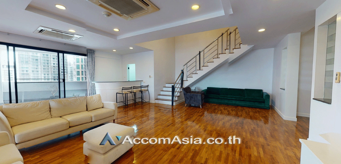 Big Balcony, Duplex Condo, Penthouse, Pet friendly |  5 Bedrooms  Condominium For Rent in Sukhumvit, Bangkok  near BTS Phrom Phong (1516057)