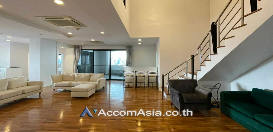 Big Balcony, Duplex Condo, Penthouse, Pet friendly |  5 Bedrooms  Condominium For Rent in Sukhumvit, Bangkok  near BTS Phrom Phong (1516057)