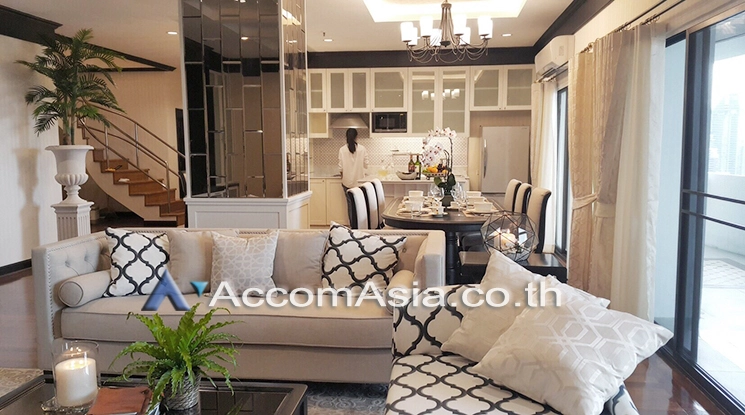 Duplex Condo, Penthouse, Pet friendly |  Fifty Fifth Tower Condominium  3 Bedroom for Rent BTS Thong Lo in Sukhumvit Bangkok