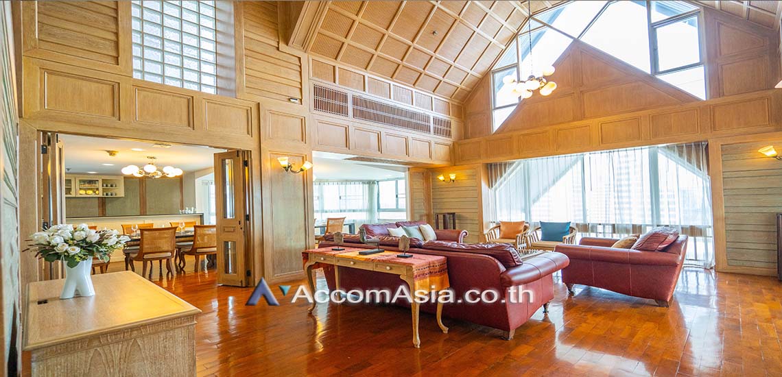 Double High Ceiling, Duplex Condo, Penthouse apartment for rent in Sathorn at Thai Colonial Style, Bangkok Code 13000361