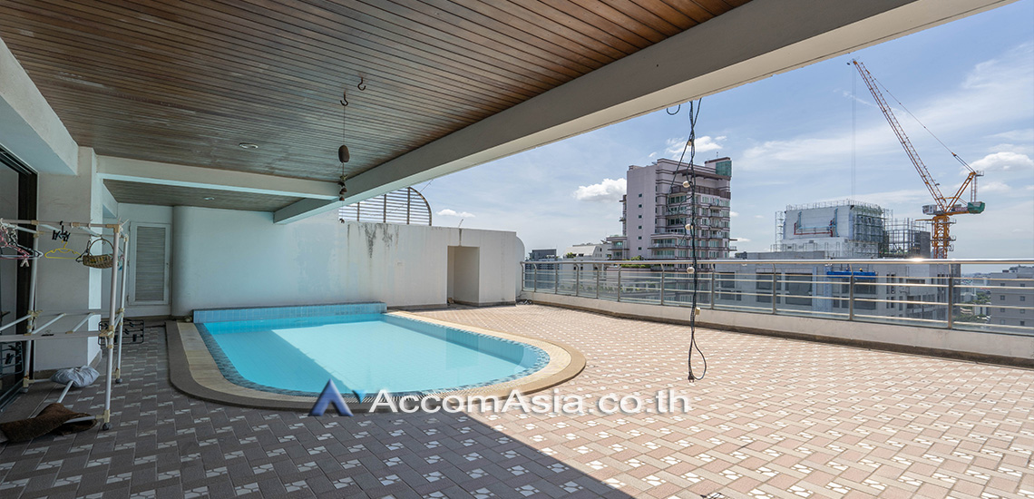 Huge Terrace, Private Swimming Pool, Duplex Condo, Penthouse condominium for rent in Sukhumvit at Le Raffine Sukhumvit 24, Bangkok Code 13001888