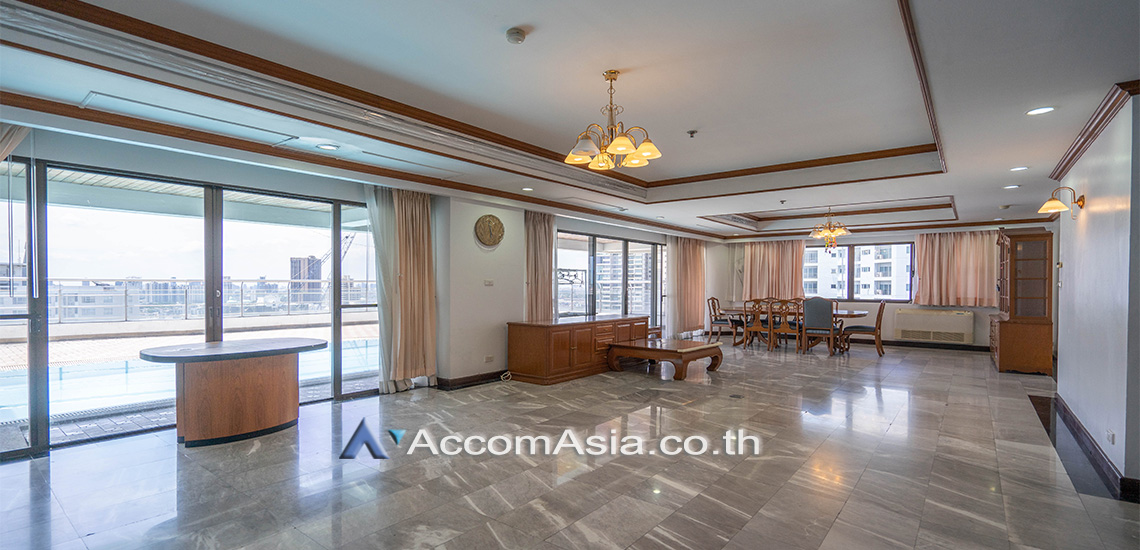 Huge Terrace, Private Swimming Pool, Duplex Condo, Penthouse condominium for rent in Sukhumvit at Le Raffine Sukhumvit 24, Bangkok Code 13001888