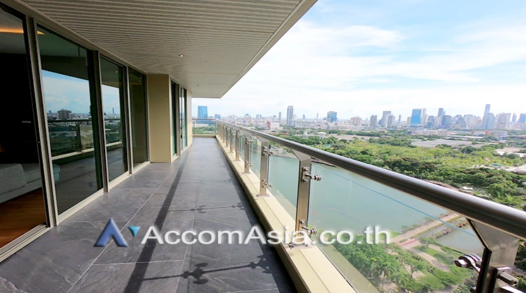 Lake View, Big Balcony, Pet friendly |  3 Bedrooms  Condominium For Rent in Sukhumvit, Bangkok  near BTS Asok - MRT Sukhumvit (AA24045)