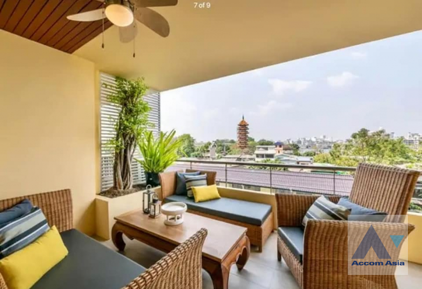 Big Balcony | Baan Chao Praya Condominium  1 Bedroom for Sale & Rent BTS Krung Thon Buri in Charoennakhon Bangkok