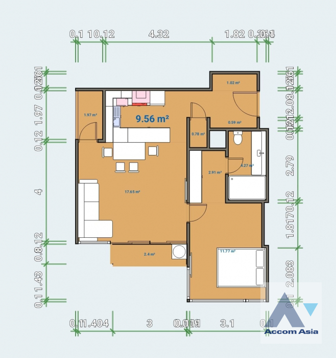 5  1 br Condominium For Sale in Phaholyothin ,Bangkok MRT Phahon Yothin at Wind Ratchayothin AA40638