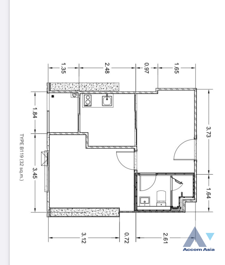 7  1 br Condominium For Sale in Phaholyothin ,Bangkok MRT Rama 9 at LIFE Asoke-Rama 9 AA40993